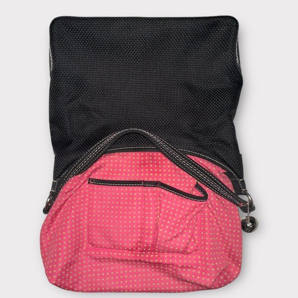 The Sak Purse Black Polyester Woven Shoulder Bag 4543 Top Handle Carryall Chic - Picture 8 of 11